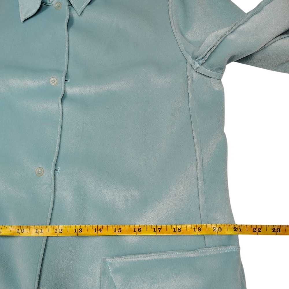 Harve Benard Blazer Jacket Womens‎ Size 10 Blue 100% Polyester Preppy Office - Picture 11 of 13